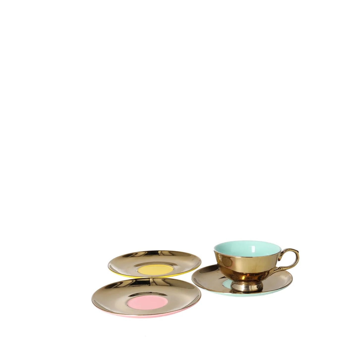 POLS POTTEN Legacy Gold Teaset Teacups and Saucers Metallic OS RRP 115 — View 4