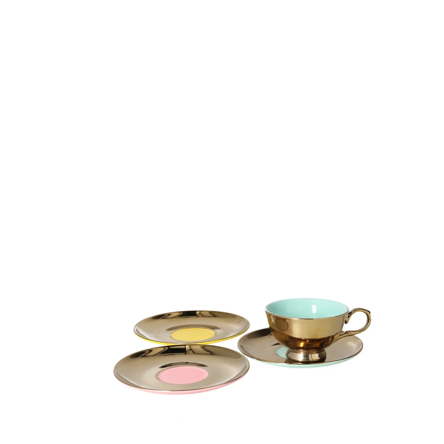POLS POTTEN Legacy Gold Teaset Teacups and Saucers Metallic OS RRP 115 — View 4