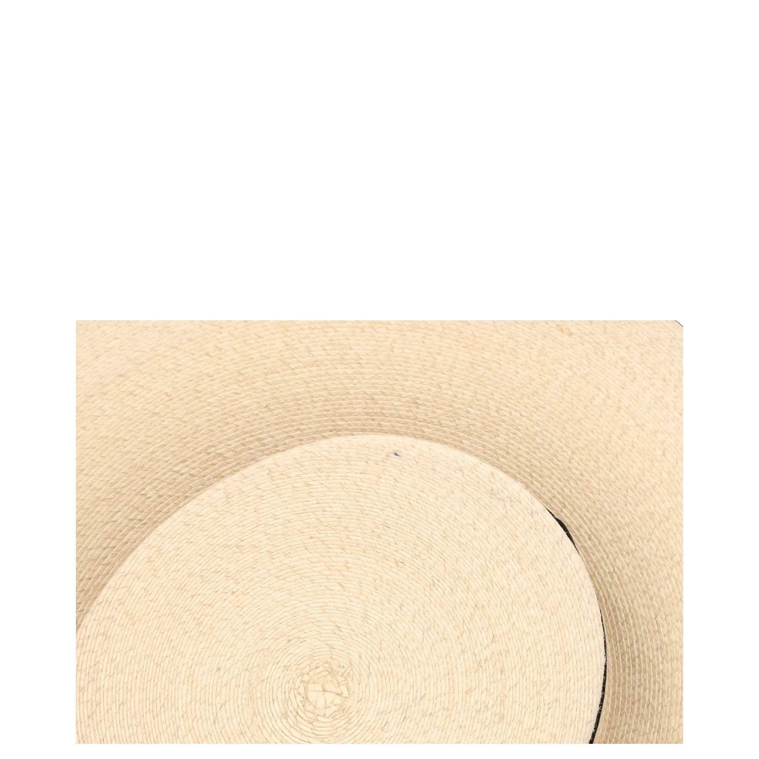 ELIURPI Womens Hat Beige Straw Boater Hat Black Strap Summer Size M RRP 300 — View 8