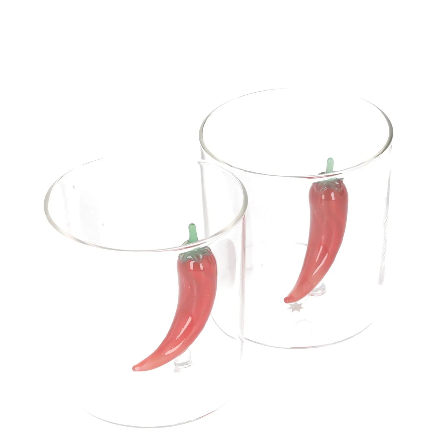 MAISON BALZAC X Browns Picante Cocktail Glasses Set Of 2 Red Chili OS RRP 100 — View 2