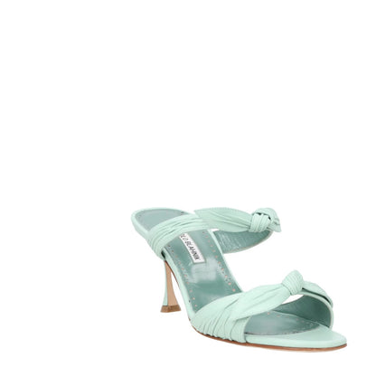 MANOLO BLAHNIK Womens Lollo 70 High Heel Double Strap Sandal Leather UK7 RRP 909 — View 2