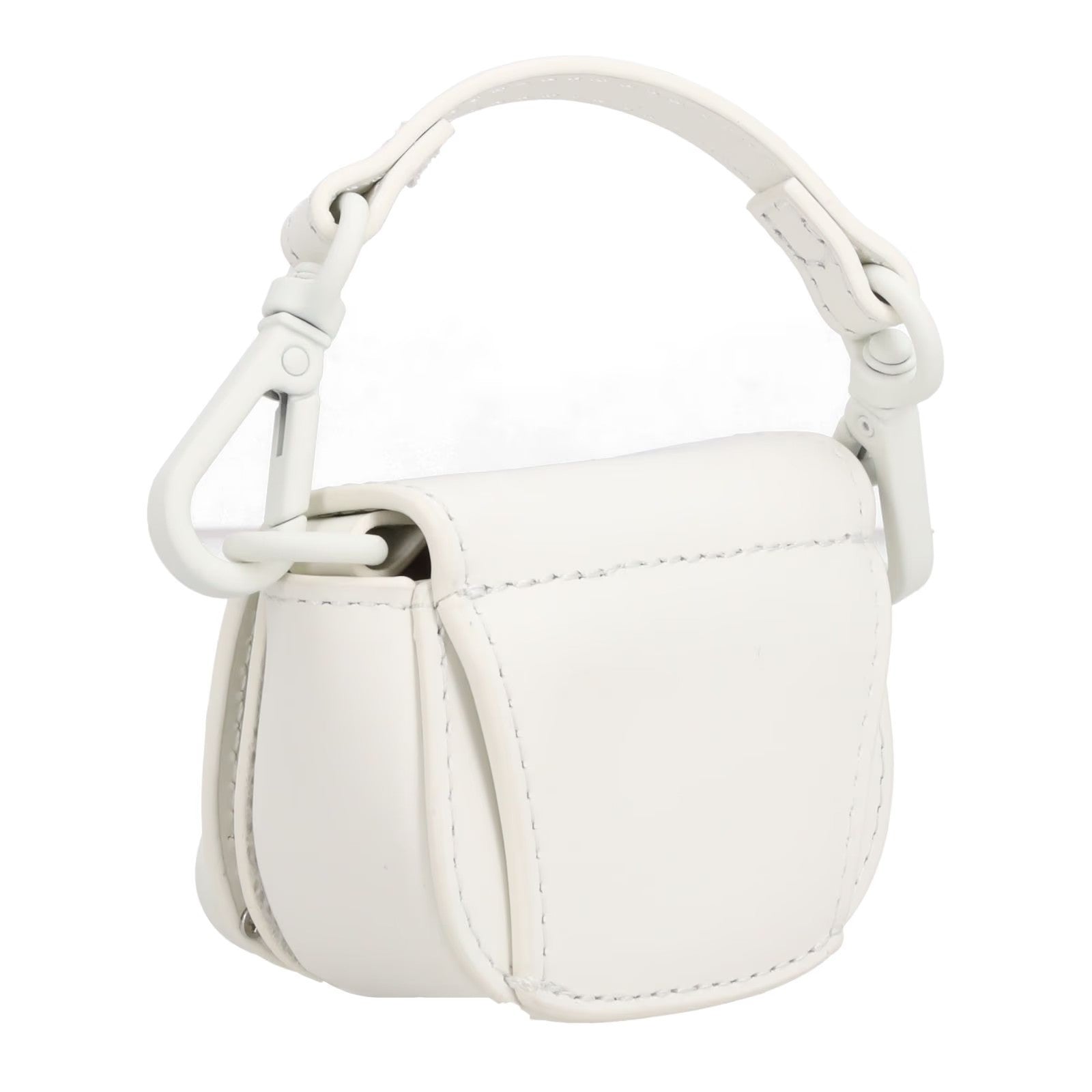 DIESEL Womens MICRO Rubber 1Dr Bag Charm White Leather Logo RRP 200 — View 3