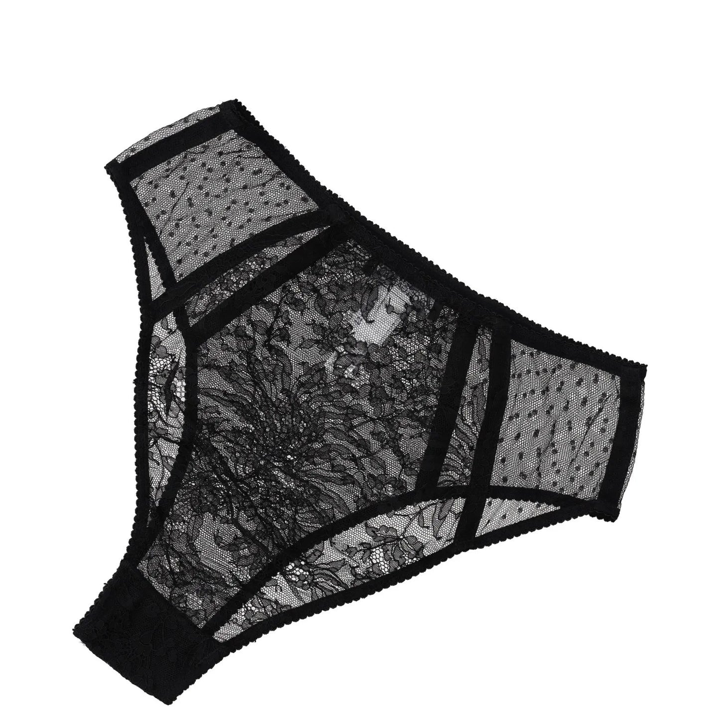 DOLCE & GABBANA Womens Brief Tulle Plumetis Lace Black Knickers Size S RRP 245 — View 4
