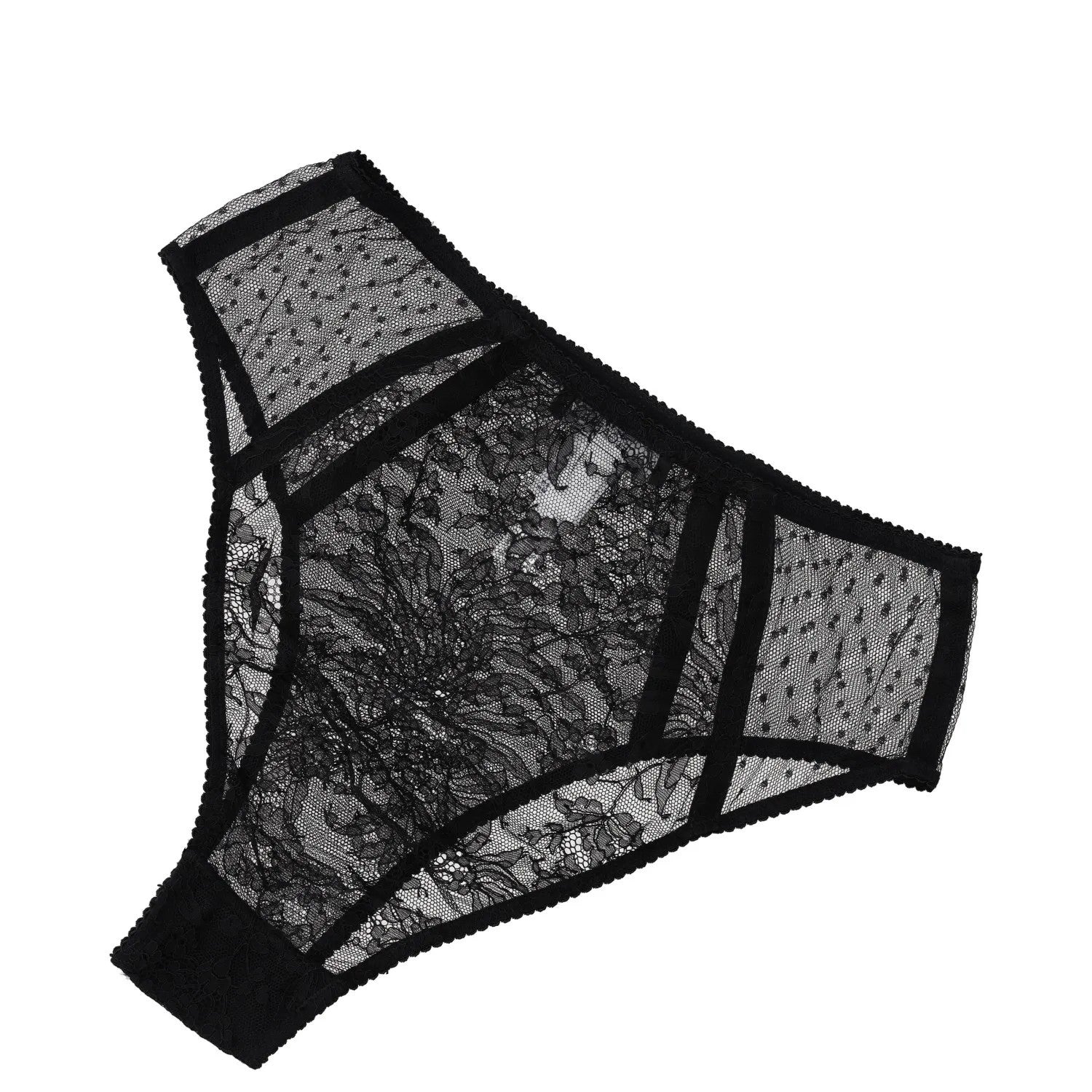 DOLCE & GABBANA Womens Brief Tulle Plumetis Lace Black Knickers Size S RRP 245 — View 4