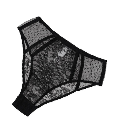 DOLCE & GABBANA Womens Brief Tulle Plumetis Lace Black Knickers Size S RRP 245 — View 4