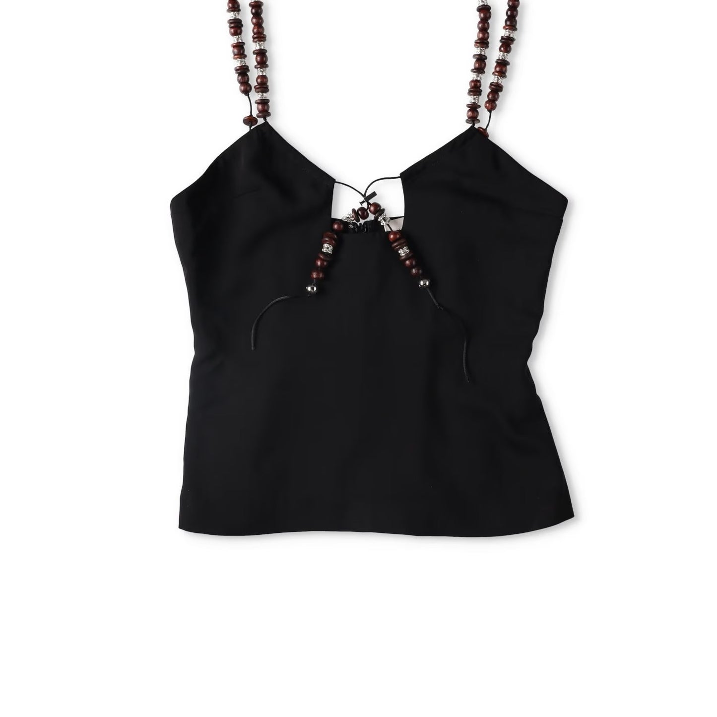 16ARLINGTON Womens Solarte Strap Beads Cut Out Top Black Size 8 RRP 455 — View 2