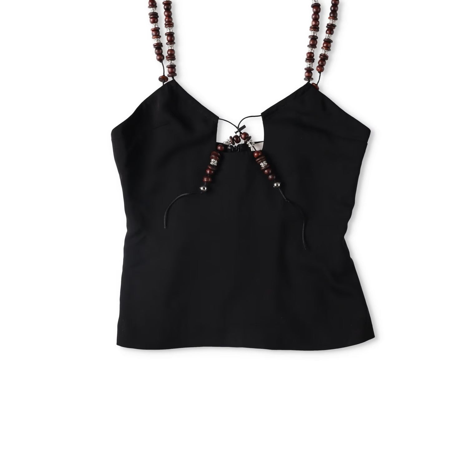 16ARLINGTON Womens Solarte Strap Beads Cut Out Top Black Size 8 RRP 455 — View 2