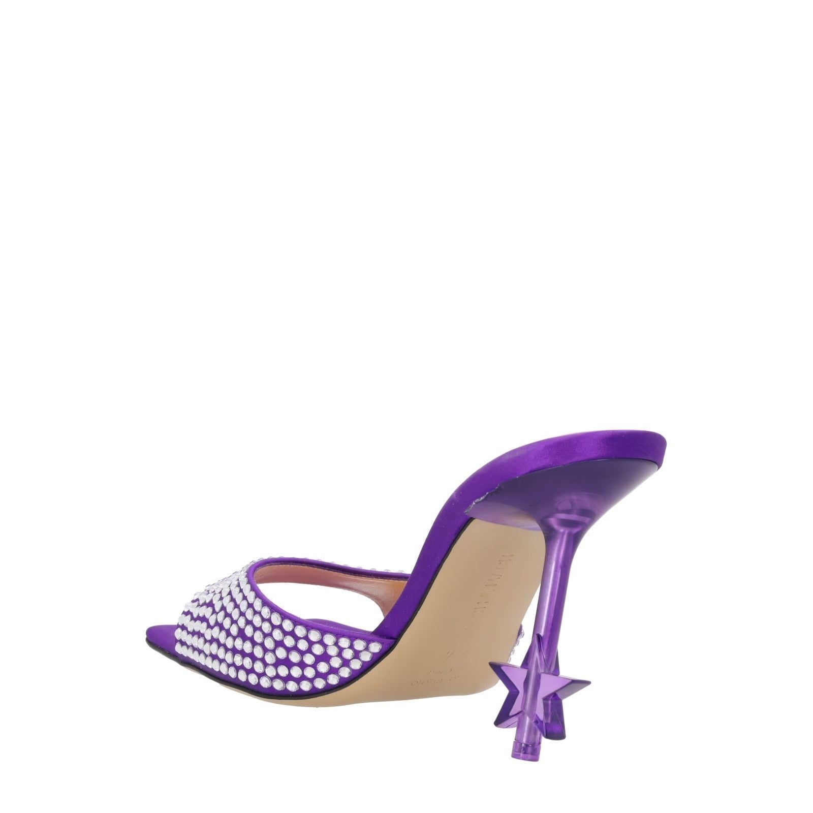 MACH & MACH Womens Square Toe Purple Leather Slip On Heels Embell. UK 6.5 RRP895 — View 5