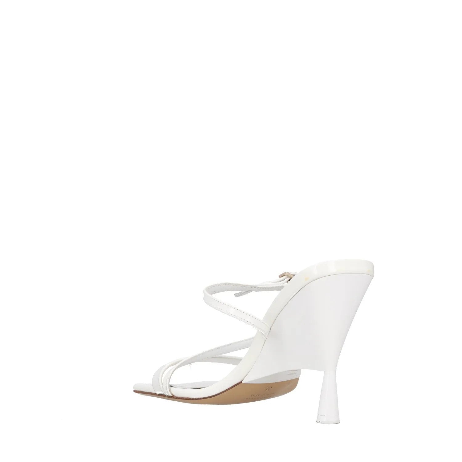 GIABORGHINI Womens Heels White Leather Mid Heel Square Toe UK 5 RRP 375 — View 5