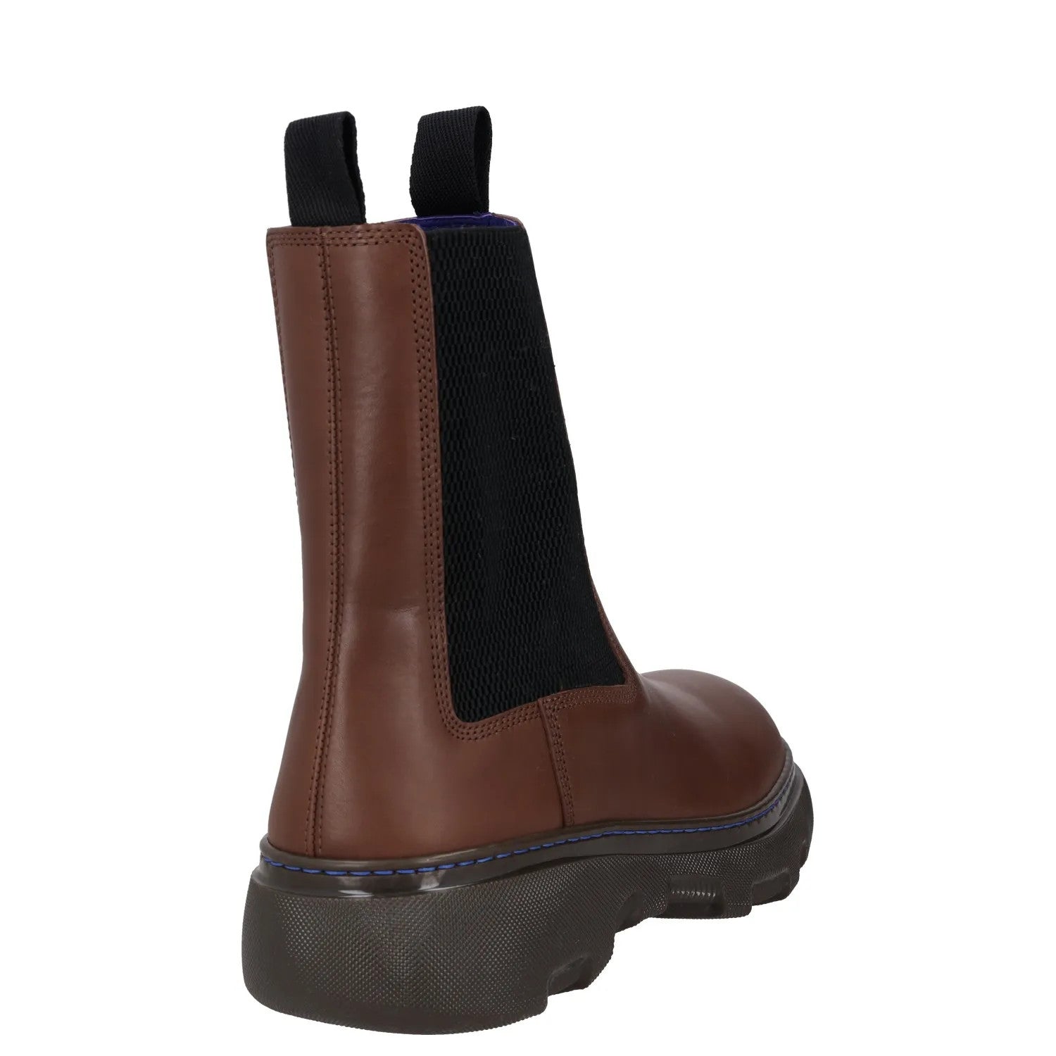 BURBERRY Mens Creeper Chelsea Boot Brown Leather Round Toe High Ankle UK6 RRP970 — View 6