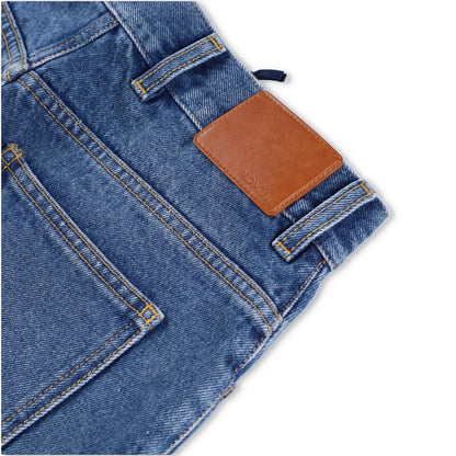 MONCLER Womens Denim Jeans Straight Leg Blue 5 Pockets Size 46 RRP 515 — View 6
