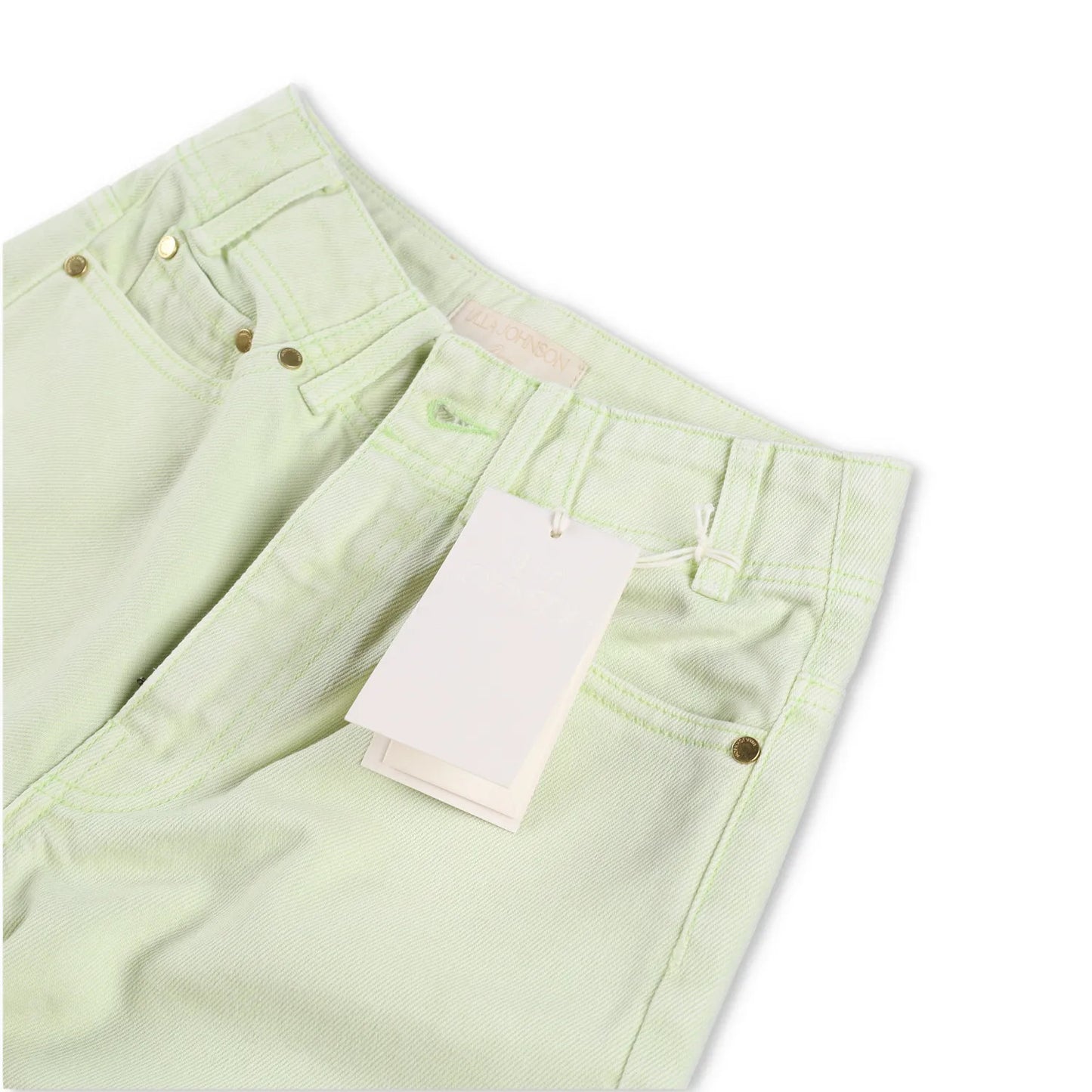 ULLA JOHNSON Womens Elodie Denim Jeans Straight Leg Pistachio Green 23 RRP 435 — View 7