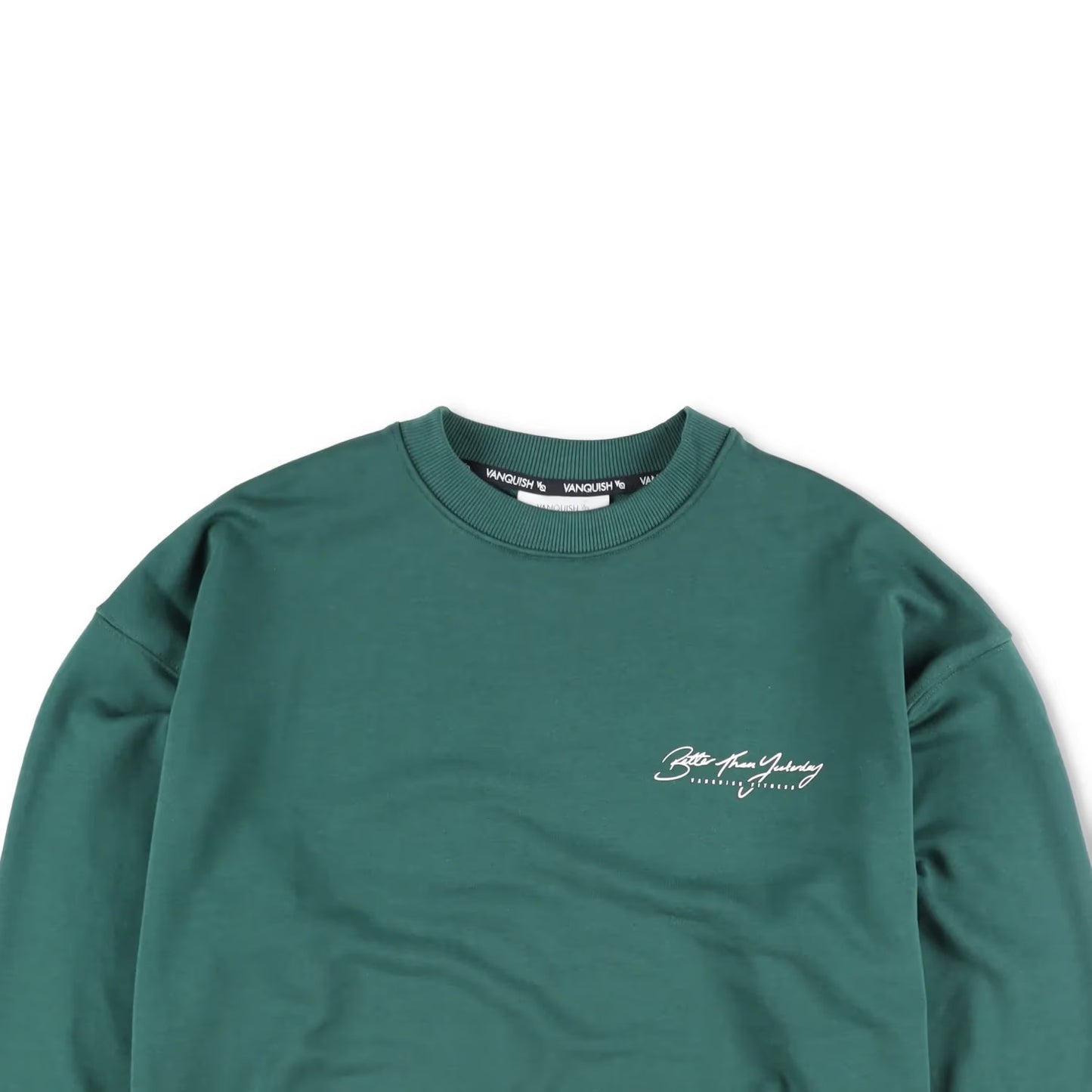 VANQUISH Mens Sweatshirt Crew Neck Long Sleeve Logo Pullover Green M RRP 150 — View 2