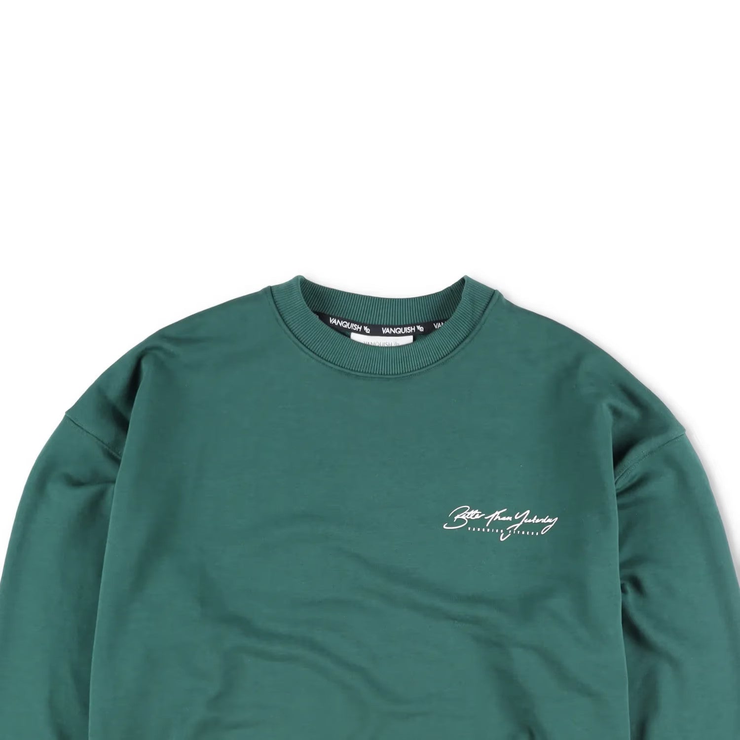 VANQUISH Mens Sweatshirt Crew Neck Long Sleeve Logo Pullover Green M RRP 150 — View 2