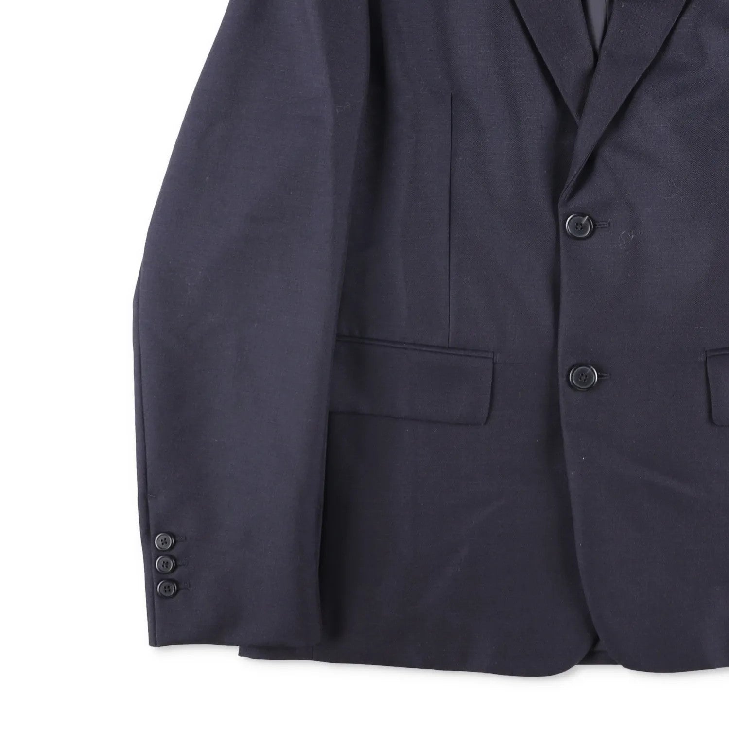 PRADA Mens Panama Mohair Blazer Jacket Dark Blue Blazer Two Button 46R RRP 3300 — View 3