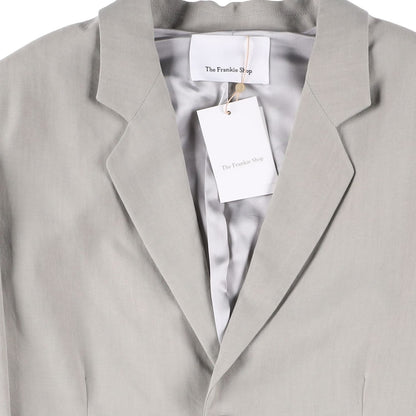 FRANKIE SHOP Womens Aiden Single Breasted Blazer Linen Sage Size S RRP 350 — View 6