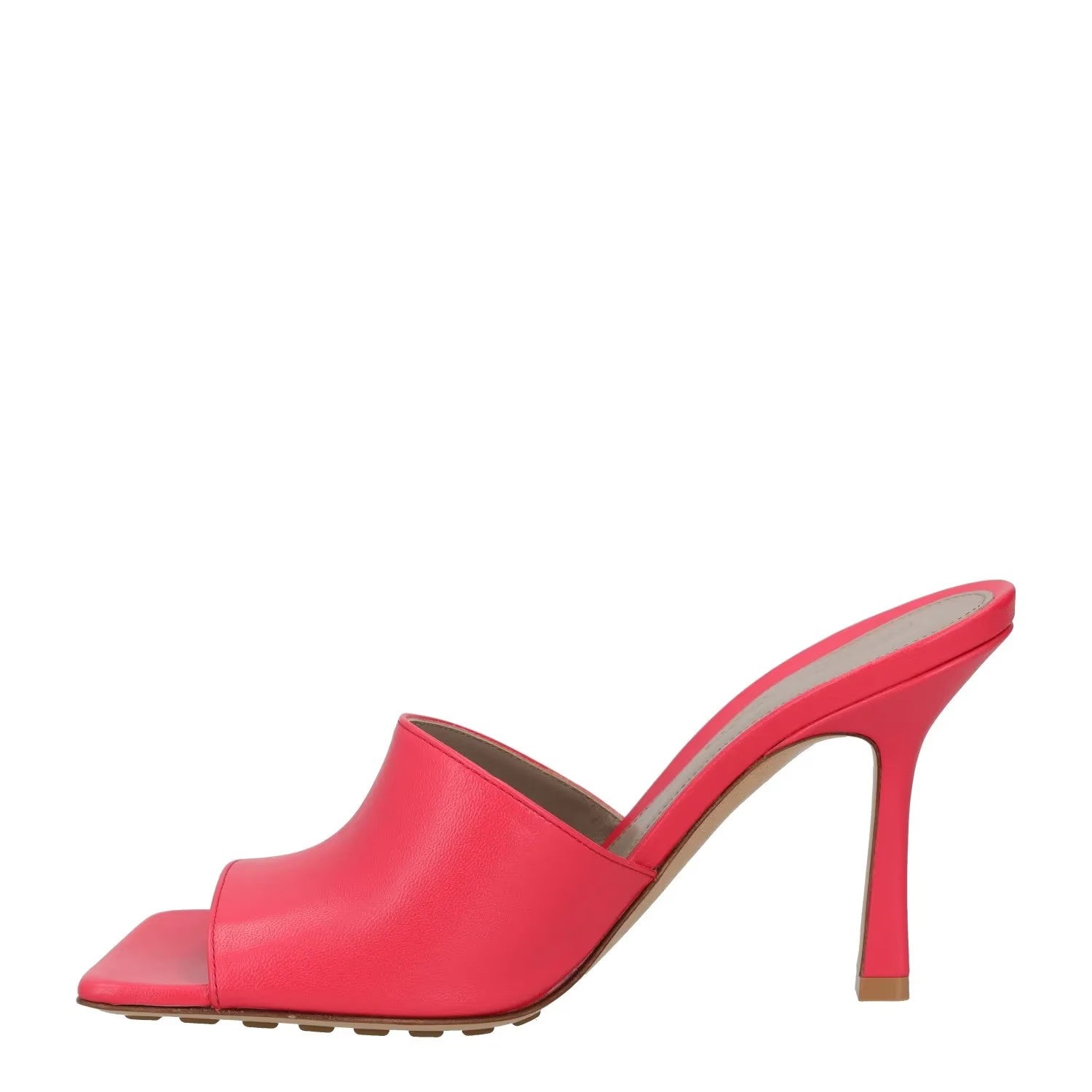 BOTTEGA VENETA Womens Mules Open Toe Stiletto Heel Red Leather UK 3 RRP 680 — View 4