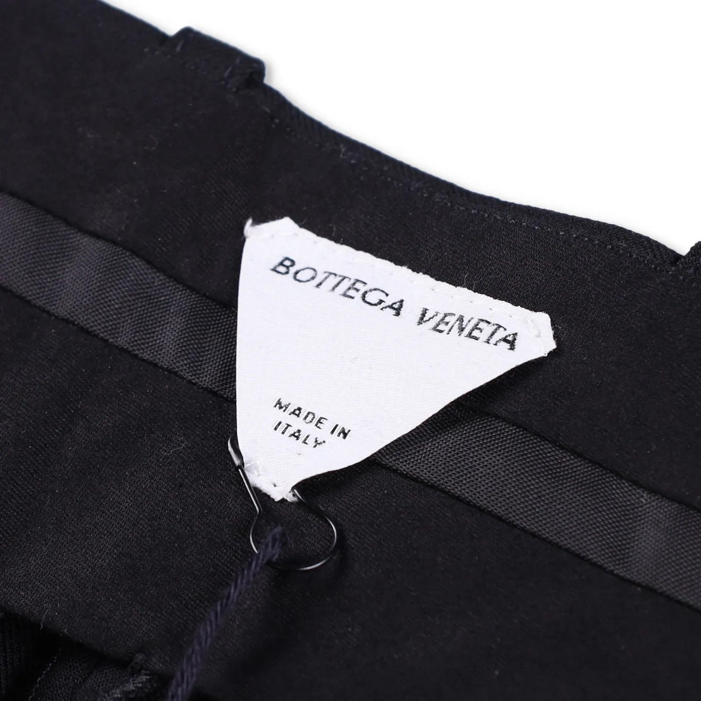 BOTTEGA VENETA Womens Wide Leg Twill Trousers Black Pleated Button 40 RRP 1015 — View 7