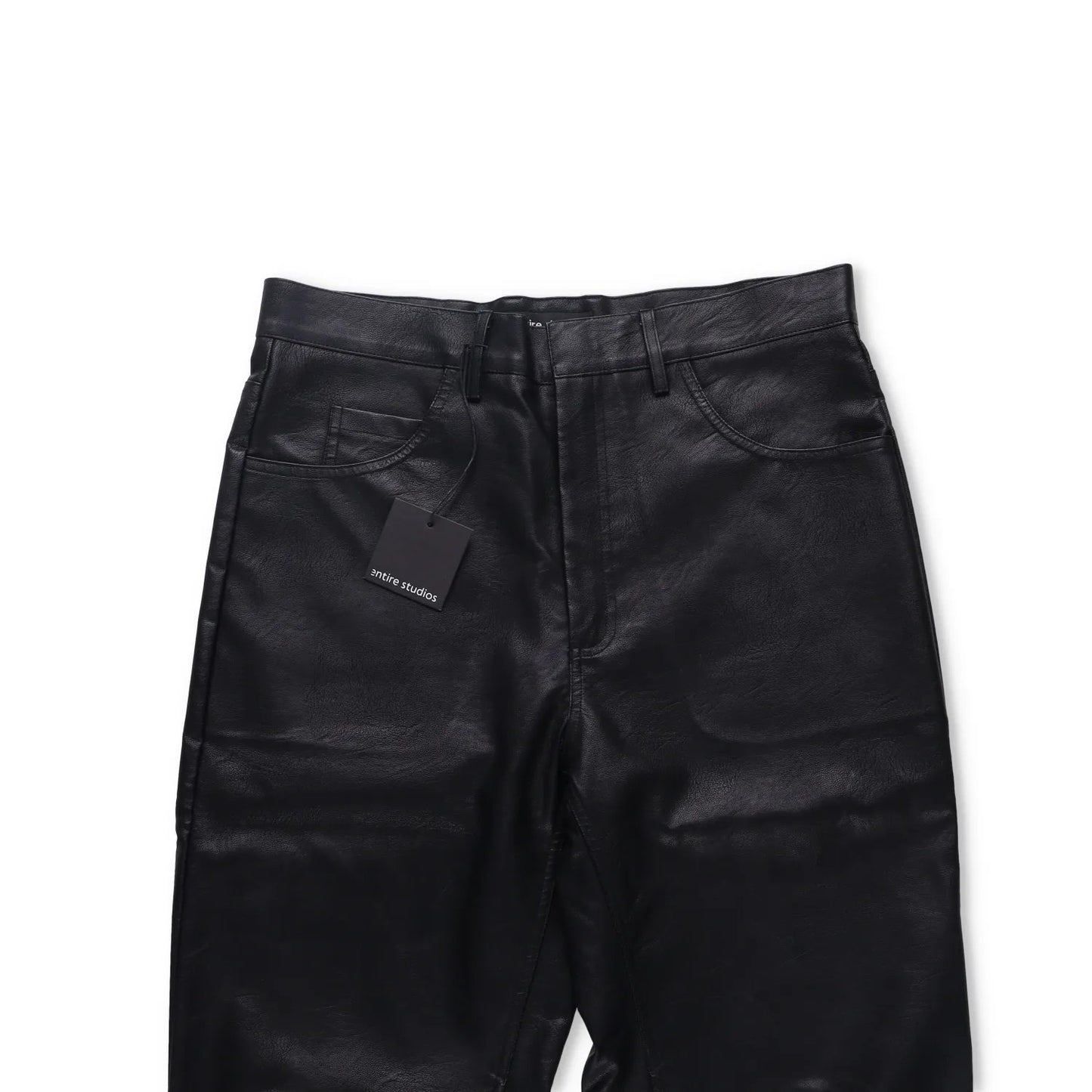 ENTIRE STUDIOS Mens Wet Pants Faux Leather Black 5 Pocket Zip Size S RRP 175.3 — View 13