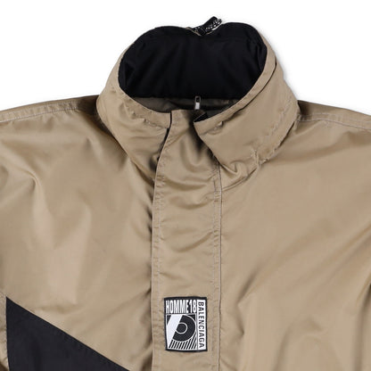 BALENCIAGA 80's Windbreaker Nylon Quarter Zip Mens Tan Size 46 RRP1200 — View 6