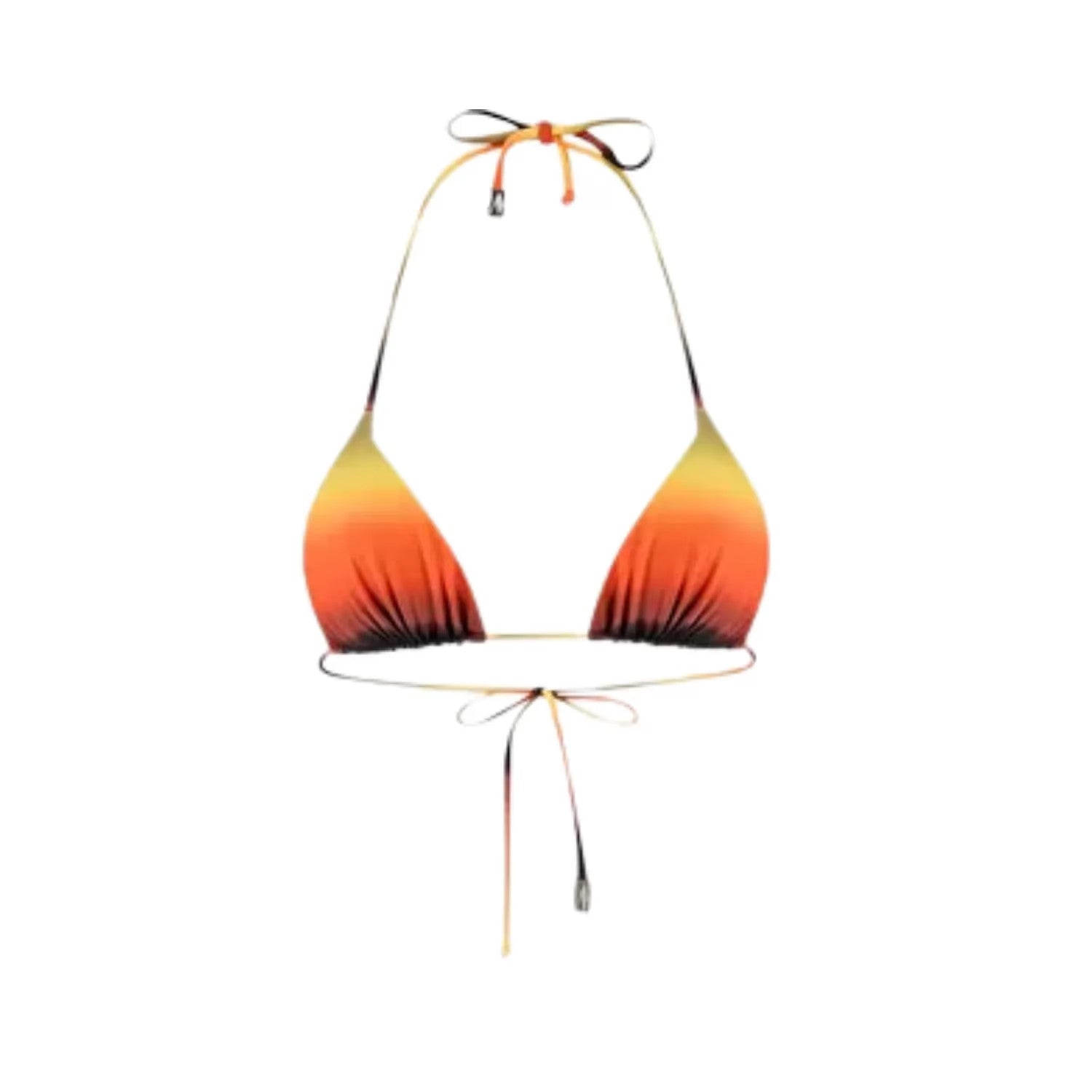 ATTICO Womens Triangle Bikini Top Gradient Print Multicoloured Halter S RRP 338