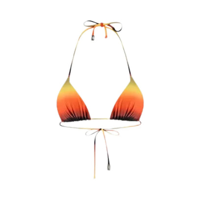 ATTICO Womens Triangle Bikini Top Gradient Print Multicoloured Halter S RRP 338