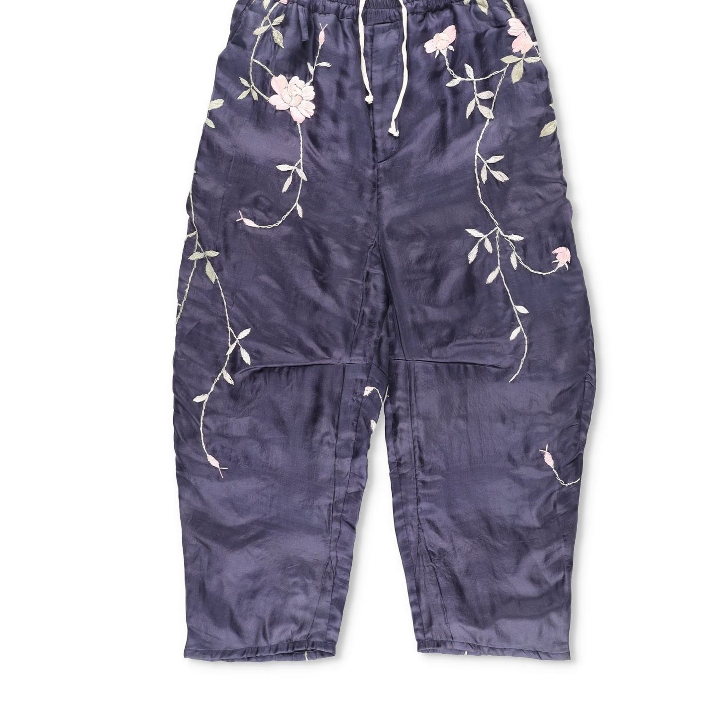 BY WALID Women Nia Silk Trousers Floral Embroidered Relaxed Multicolour M RRP700 — View 3