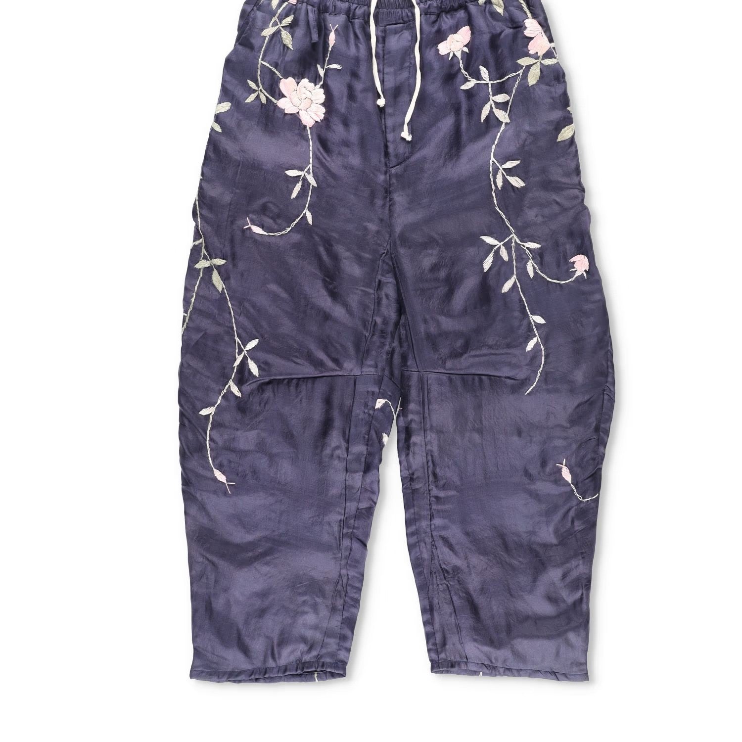 BY WALID Women Nia Silk Trousers Floral Embroidered Relaxed Multicolour M RRP700 — View 3