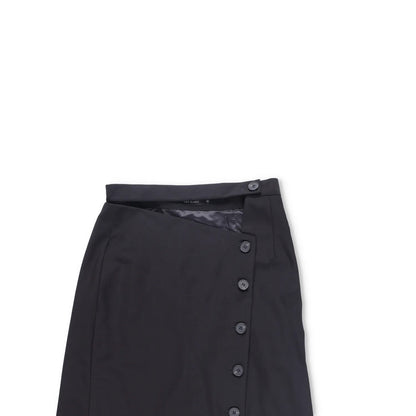 LOW CLASSIC Womens Midi Skirt Button Accents Black Twill Fabric Size S RRP 350 — View 2
