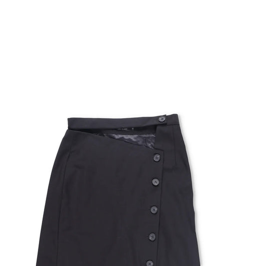 LOW CLASSIC Womens Midi Skirt Button Accents Black Twill Fabric Size S RRP 350 — View 2