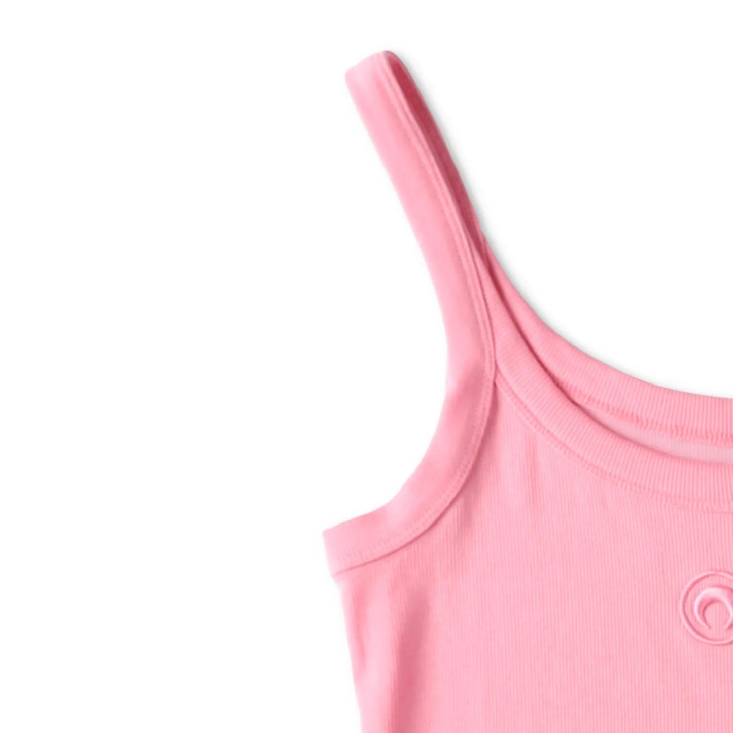 MARINE SERRE Womens Organic Cotton Rib 2X2 Tank Top Sleeveless Pink S RRP 130 — View 4