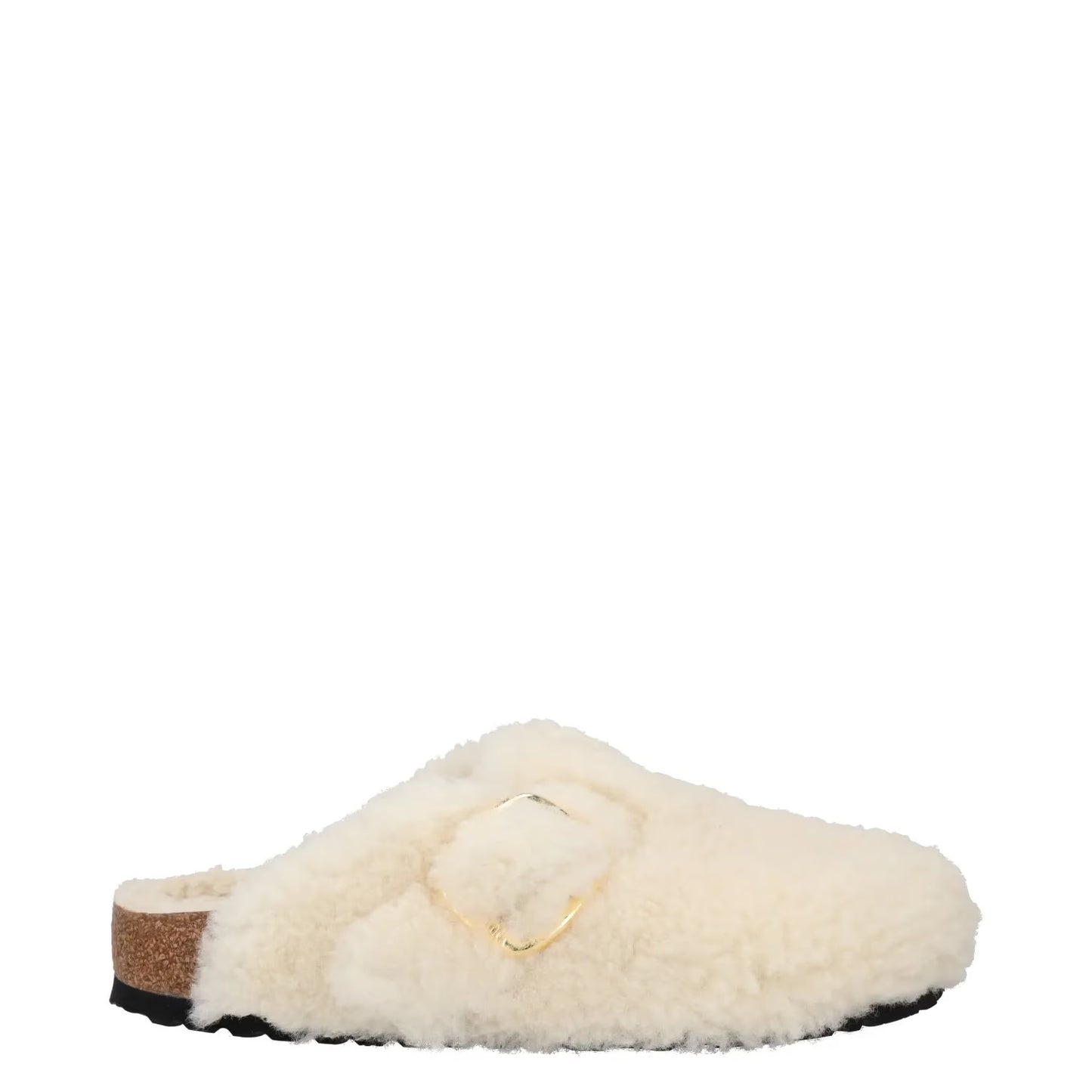 BIRKENSTOCK Womens Mule Slip On Sandal White Shearling Buckle UK 5 RRP 190