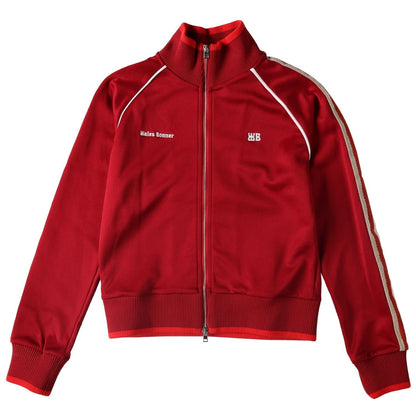 WALES BONNER Womens Shine Track Top Red High Neck Long Sleeve Size S RRP 645