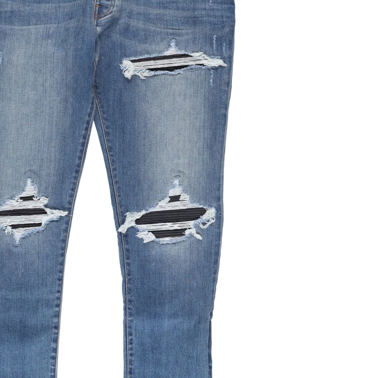 AMIRI Mens Mx1 Skinny Jeans Blue Denim Mid Rise Button Closure Size 36 RRP 1115 — View 9