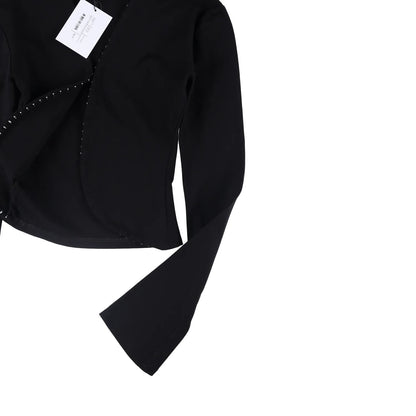 JADE CROPPER Womens Next Gen Long Sleeve Cardigan Black Size XS - S RRP 440 — View 5