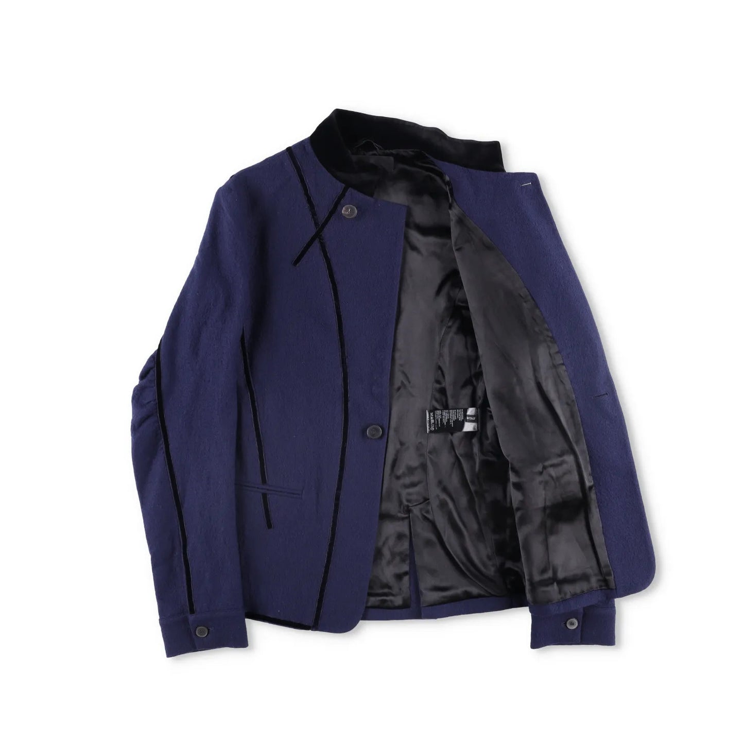 HAIDER ACKERMANN Mens Jacket Blue Fleece Wool Blend Button Closure RRP 1750 — View 5
