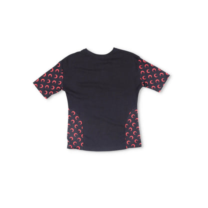 MARINE SERRE Mens T-Shirt Cotton Blend Black Red Logo Short Sleeve Size S RRP180 — View 8