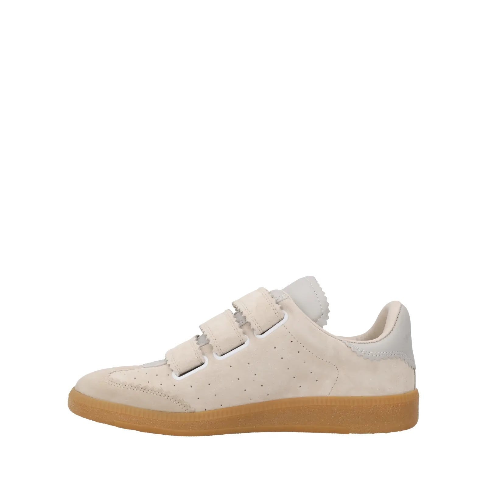 ISABEL MARANT Womens Beth Leather Sneakers Beige Low Top Strappy UK 2 RRP 345 — View 4