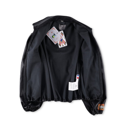 BORAMY VIGIEUR Faux Leather Full Zip Mens Biker Jacket Size Medium RRP500 — View 12