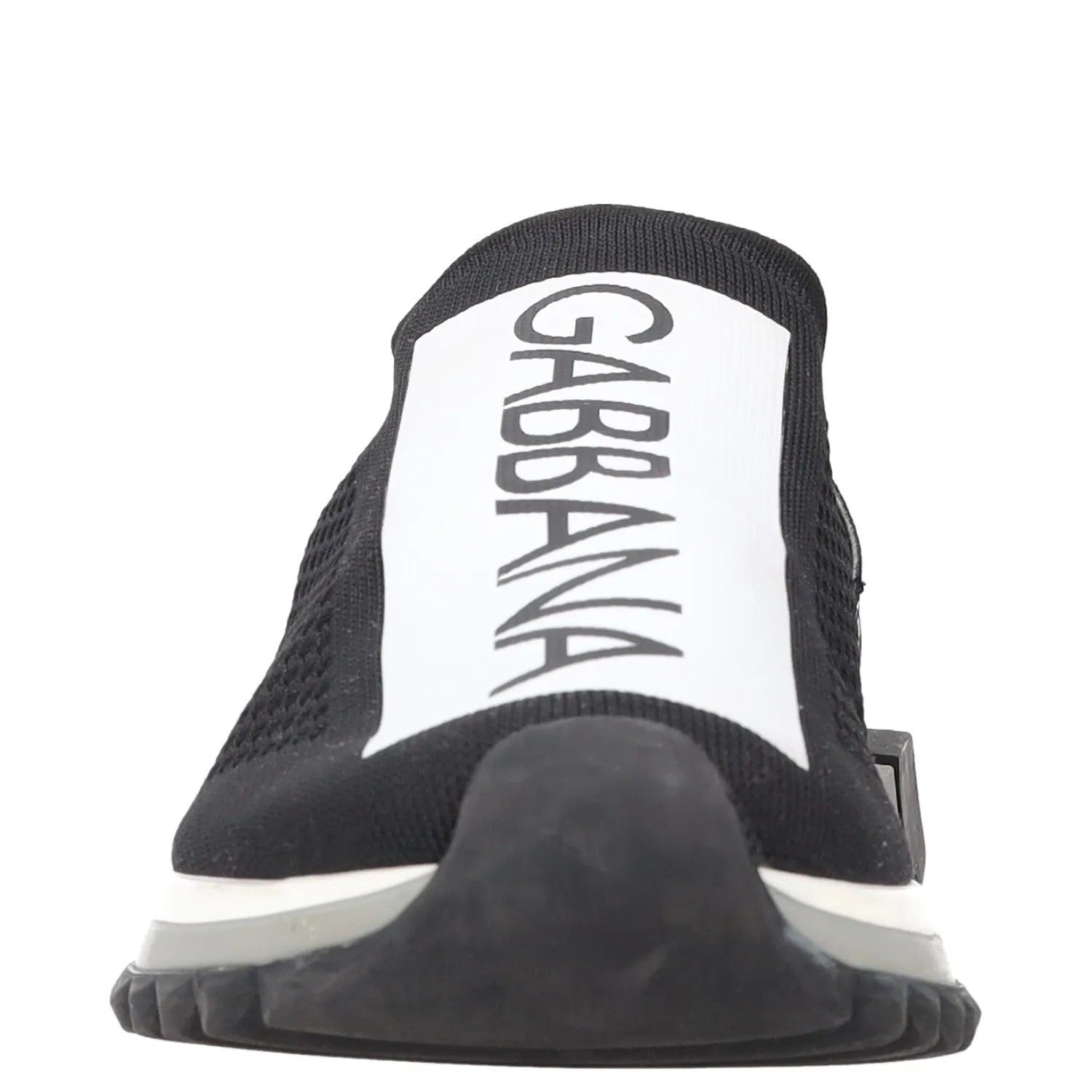 DOLCE & GABBANA Mens Sneakers Black White Fabric Trainers Slip On UK 7 RRP 600 — View 2