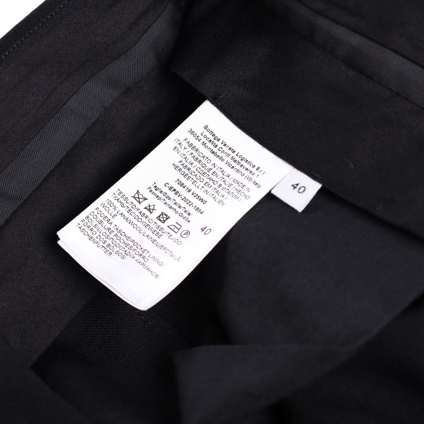BOTTEGA VENETA Womens Wide Leg Twill Trousers Black Pleated Button 40 RRP 1015 — View 8