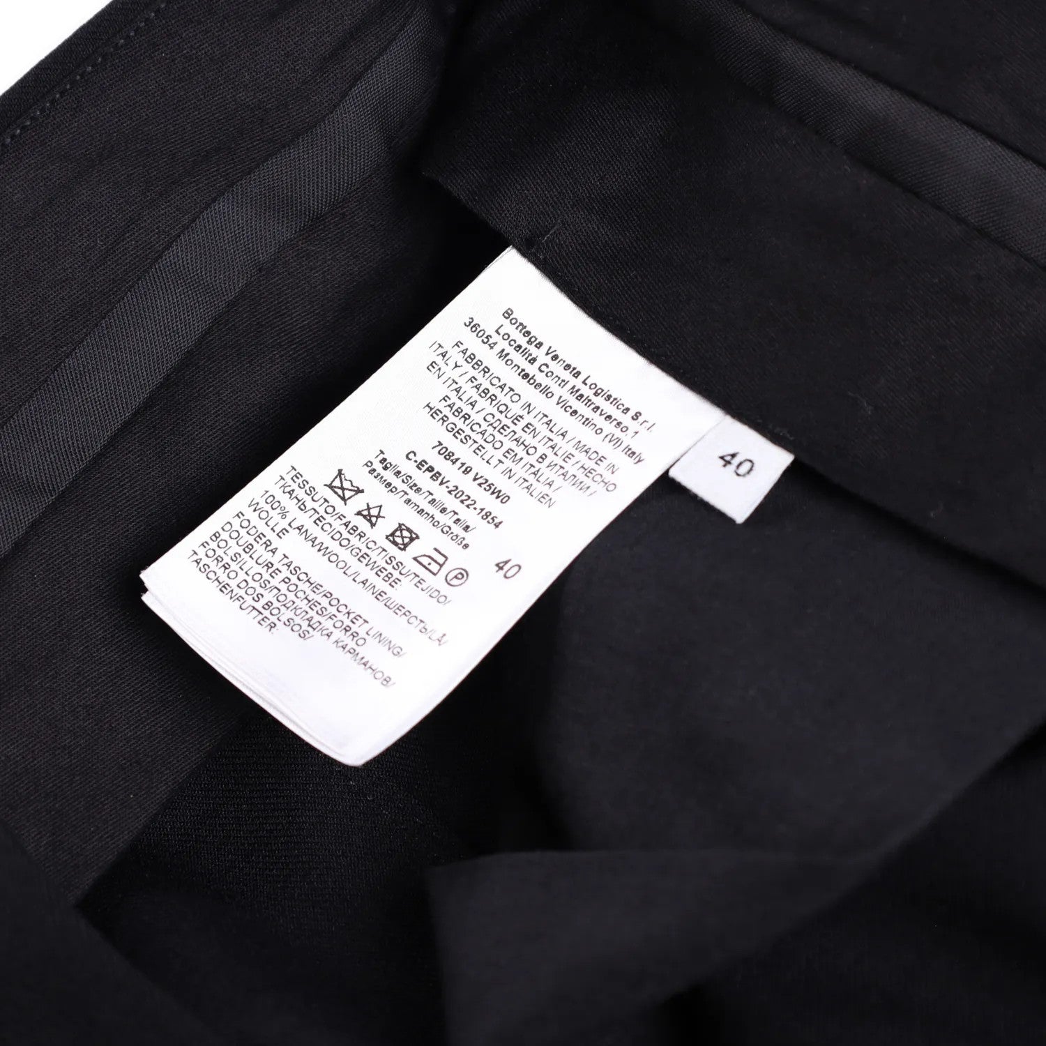 BOTTEGA VENETA Womens Wide Leg Twill Trousers Black Pleated Button 40 RRP 1015 — View 8