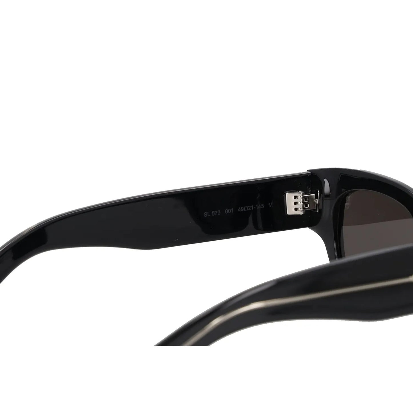 SAINT LAURENT Womens Square Sunglasses Black Acrylic Tinted Lens One Size RRP250 — View 9