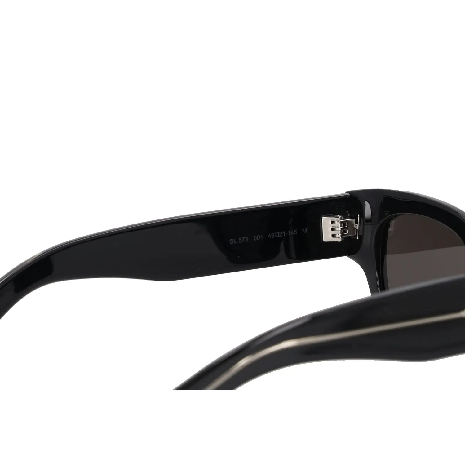 SAINT LAURENT Womens Square Sunglasses Black Acrylic Tinted Lens One Size RRP250 — View 9