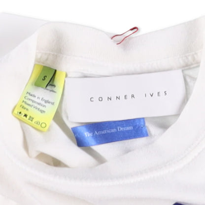 CONNER IVES Mens T-Shirt Mixed Vintage Fibre White Logo Short Sleeve S RRP 145 — View 6