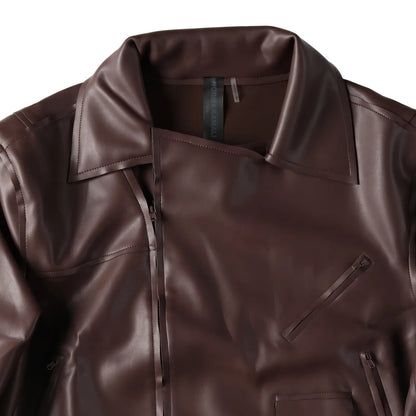 NORMA KAMALI Womens Oversized Moto Jacket Chocolate Core Front Zip M - 38 RRP274 — View 3