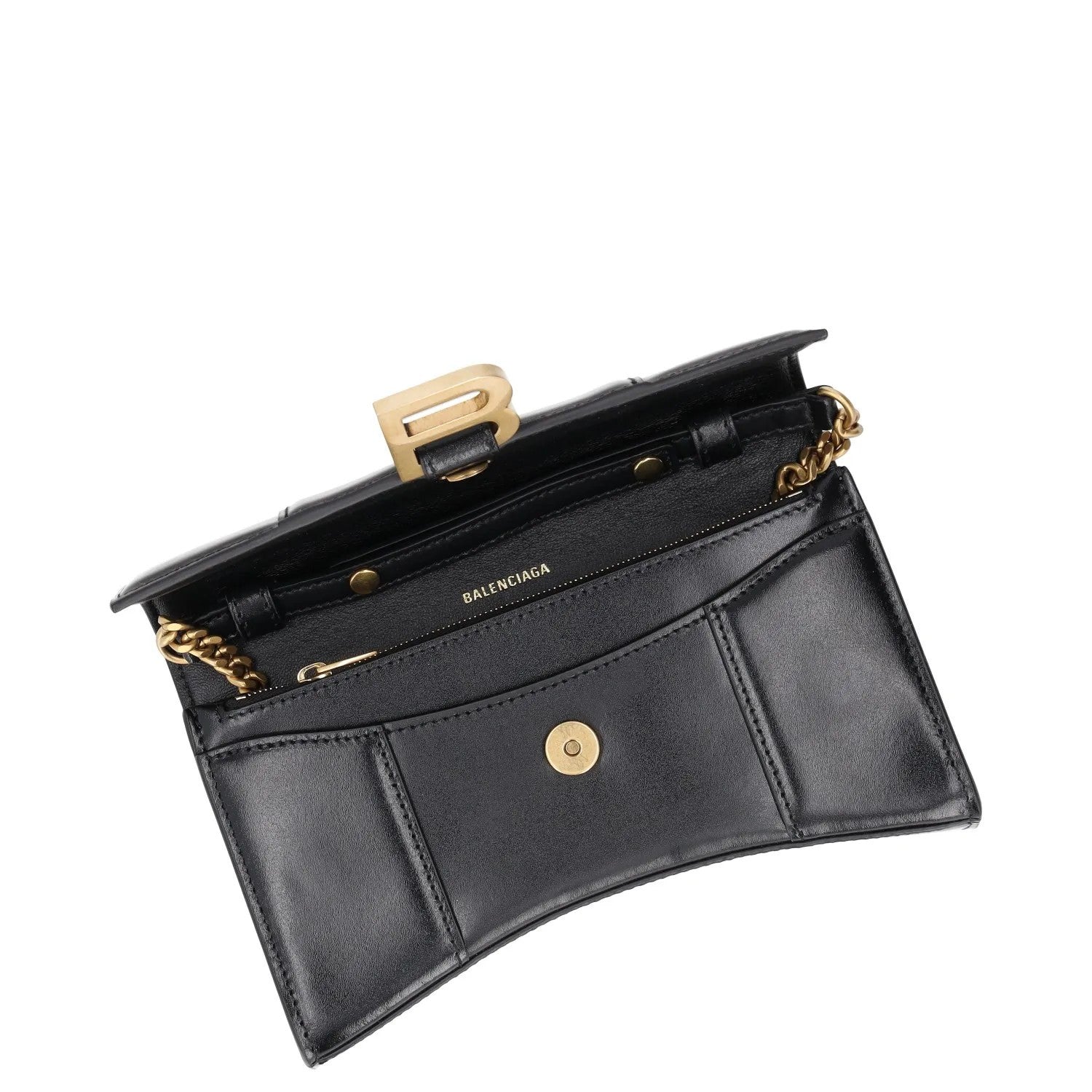 BALENCIAGA Womens Shoulder Bag Black Leather Gold Hardware Size XS RRP 1250 — View 7