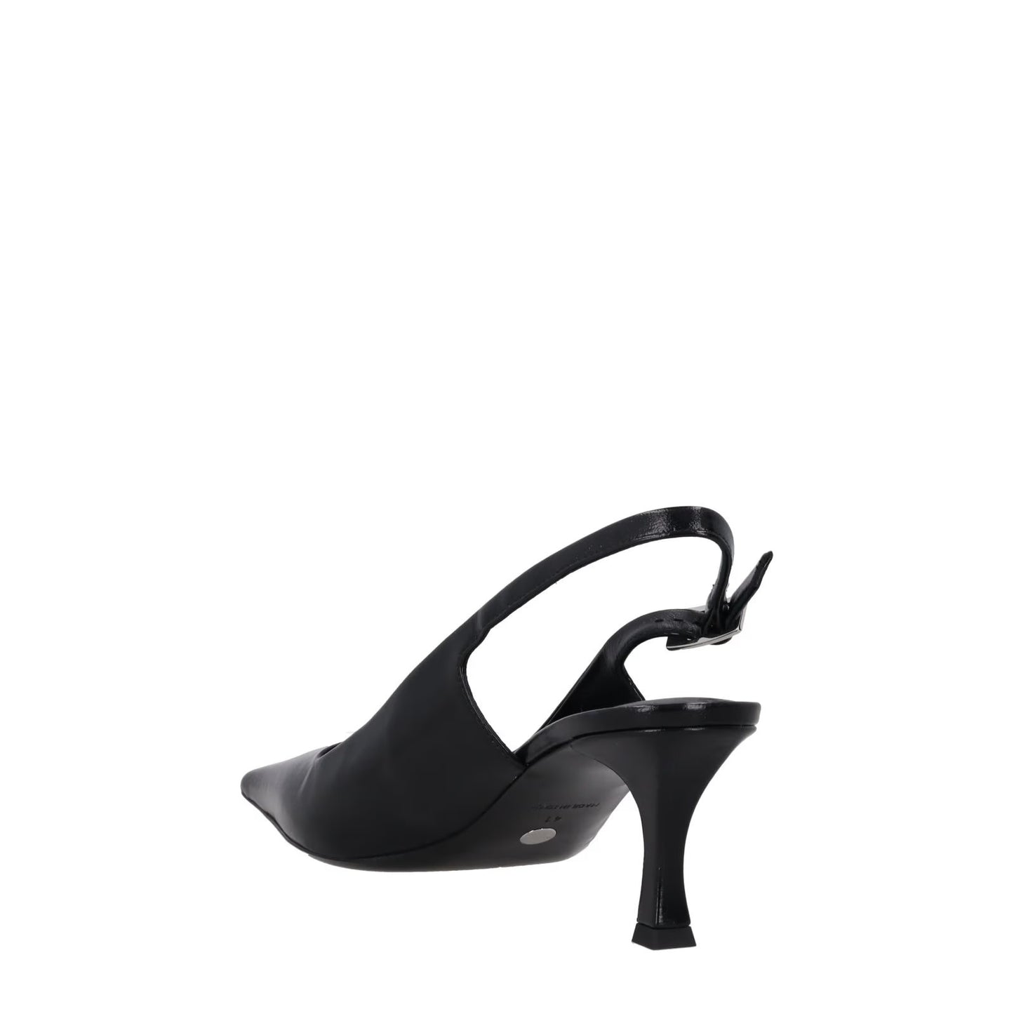 PROENZA SCHOULER Women Kitten Heel Strap Silver Buckle Leather Black EU41 RRP598 — View 5