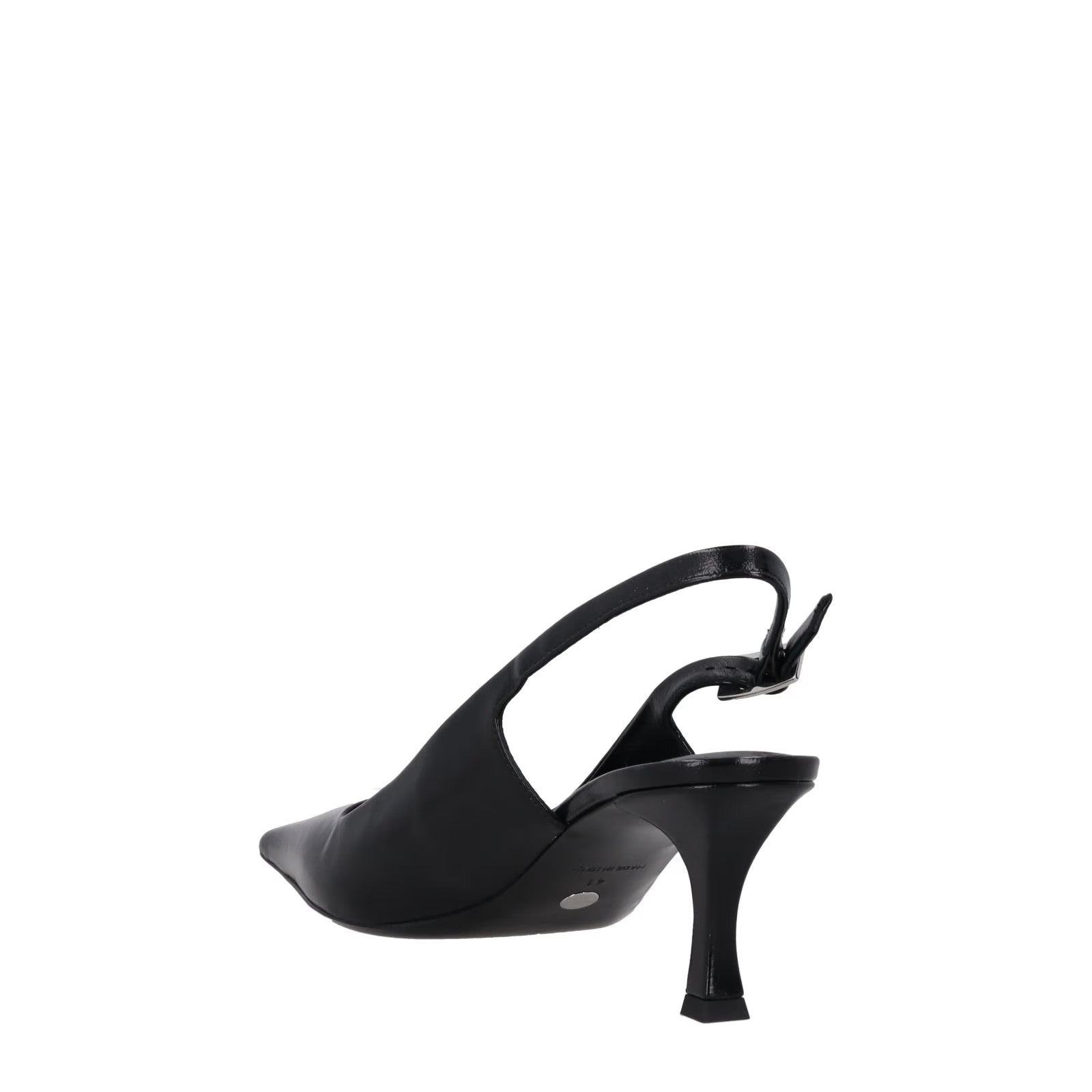 PROENZA SCHOULER Women Kitten Heel Strap Silver Buckle Leather Black EU41 RRP598 — View 5