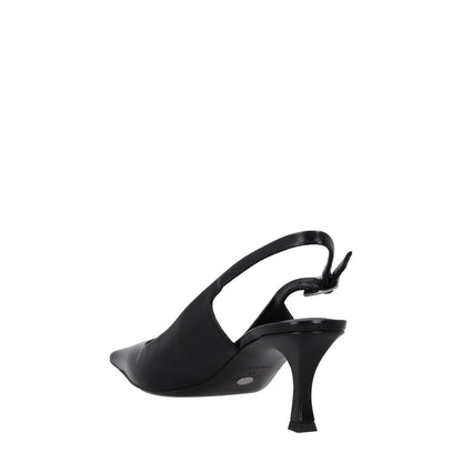PROENZA SCHOULER Women Kitten Heel Strap Silver Buckle Leather Black EU41 RRP598 — View 5
